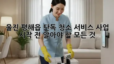 울진 평해읍 단독 청소 서비스: 사업 시작 전 알아야 할 모든 것